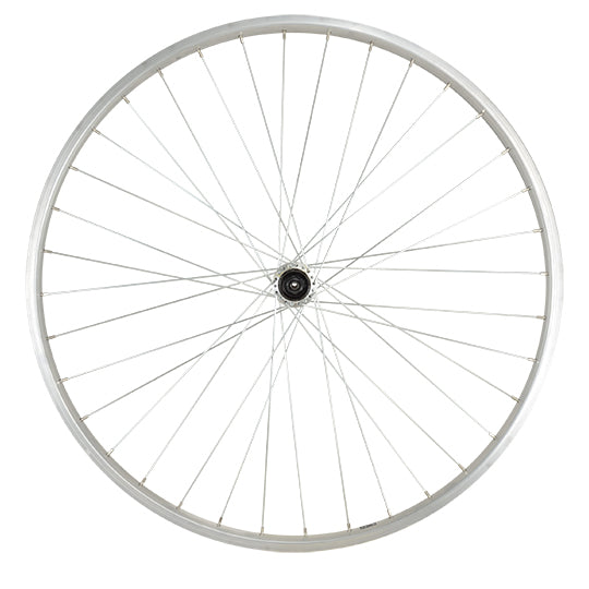 ROUE VTC 28" AR BLOCAGE K7 JANTE ARGENT MACH1 M110. MOY. SHIMANO TX500 V-BRAKE 8/9/10V 36T