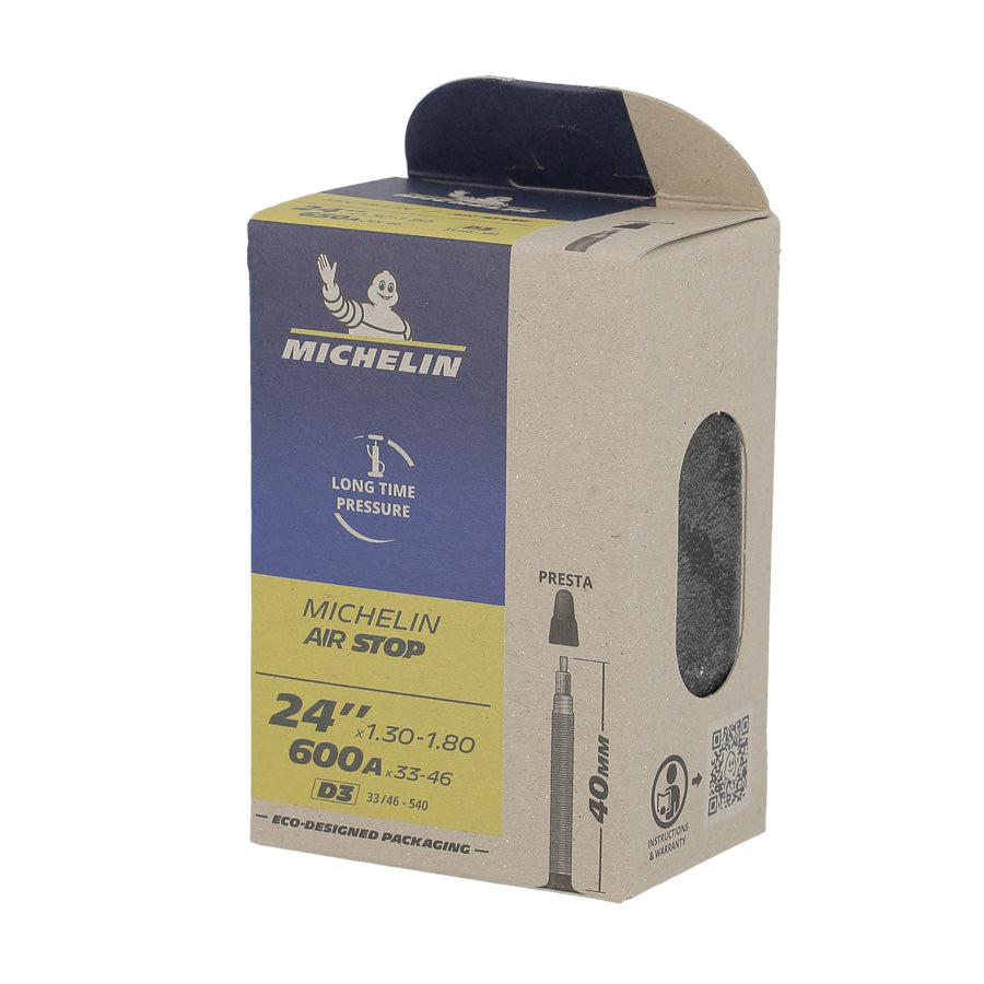 CHAMBRE A AIR VELO 24" X 1.30-1.80 (600A X 33-46) VP MICHELIN AIRSTOP D3