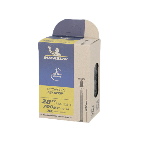 CHAMBRE A AIR VELO 700C (33/46-622) VP 48 MM MICHELIN AIRSTOP A3