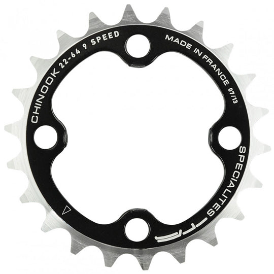 PLATEAU VTT TRIPLE DIAM 64 INTER 26DTS NOIR 4 BRANCHES CHINOOK TA 9V