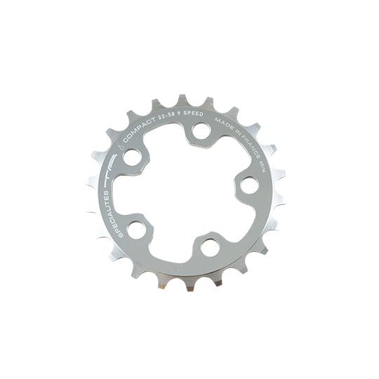 PLATEAU VTT TRIPLE DIAM 58 INTER 22DTS NOIR 5 BRANCHES COMPACT TA 9V