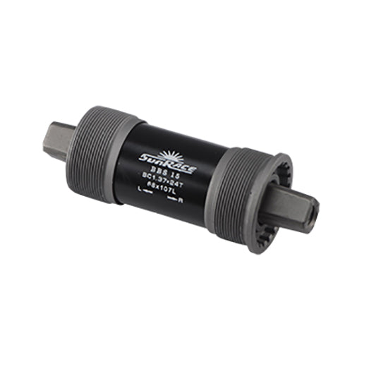 BOITIER PEDALIER CARRE L107 SUNRACE ALU F.BSC CUVETTES ACIER (68MM)