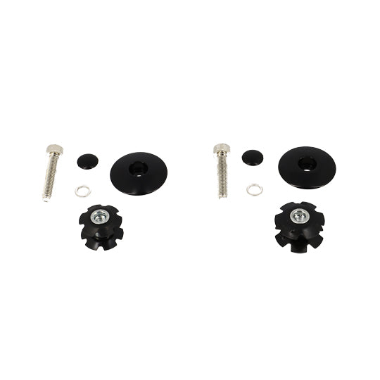 CAPOT/BOUCHON POTENCE OPTIMIZ AHEAD-SET 1''+1'' 1/8 NOIR (LIVRE AVEC 2 ETOILES + VIS BTR)