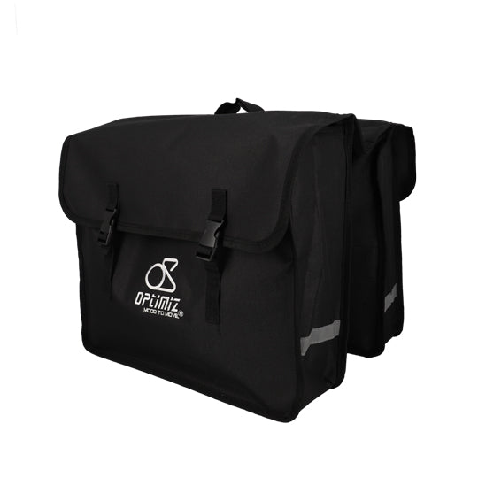 SACOCHE VELO PORTE BAGAGE A PONT 2 VOLUMES OPTIMIZ NOIRE - 25L - 380X100X335MM