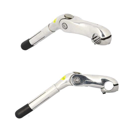 POTENCE REGLABLE PLONGEUR D22.2/25.4 L110 KALLOY ALU ARGENT OUVRABLE 0A 50° (CINTRE 25.4)