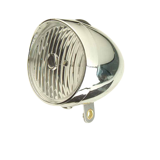 ECLAIRAGE VELO AV PILE OPTIMIZ FIXATION GARDE BOUE LED STYLE VINTAGE CHROME