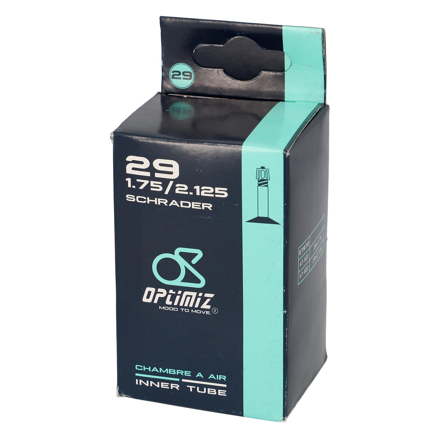 CHAMBRE A AIR VELO 29" X 1.75-2.125 (45/54-622) VS OPTIMIZ