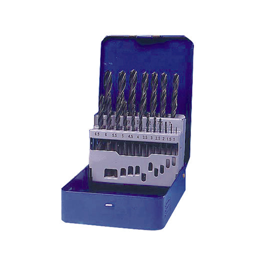 COFFRET DE FORETS HSS LAMINES DIAMETRE 1 A 10 mm 1/2 mm