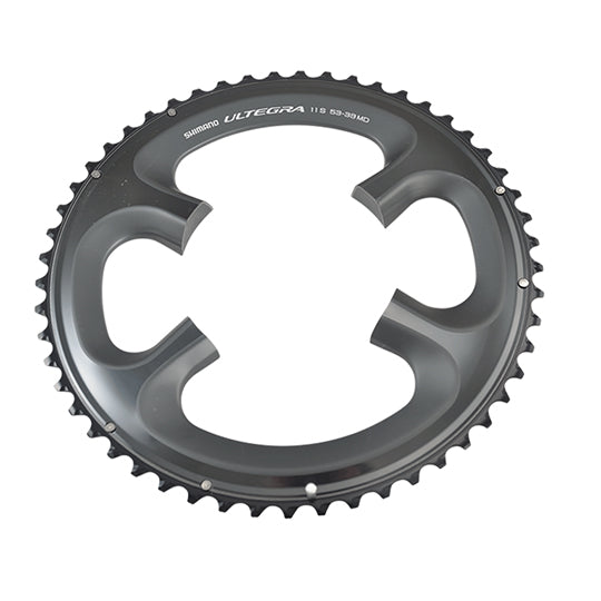 PLATEAU ROUTE DIAM 110 EXTER 53DTS GRIS SHIMANO ORIGINE ULTEGRA 6800 11V. (4 BRANCHES)