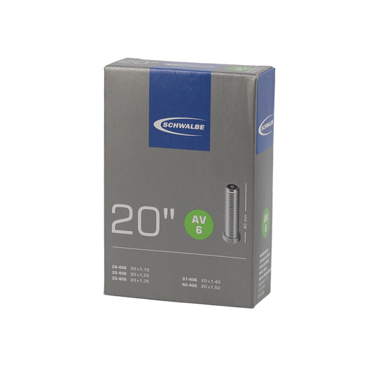 CHAMBRE A AIR VELO 20" X 1.10-1.50 (28/40-406) VS SCHWALBE STANDARD AV6