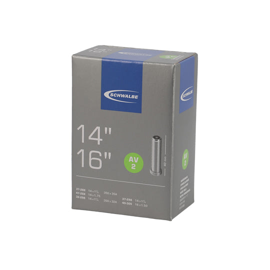 CHAMBRE A AIR VELO 14" X 1 1/4-1.90 (350A - 32/47-279/298) VS SCHWALBE STANDARD AV2