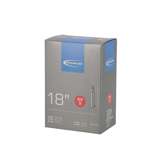 CHAMBRE A AIR VELO 18" X 1 1/2-1.90 (450A - 32/47-355/400) VP SCHWALBE STANDARD SV5
