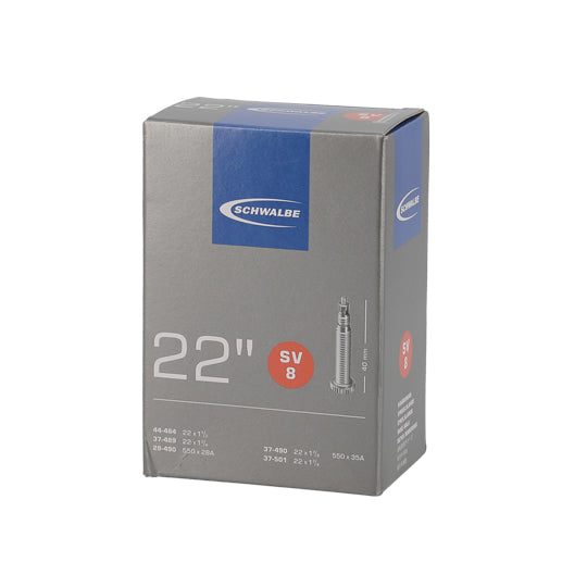 CHAMBRE A AIR VELO 22" X 1 1/8-1 1 3/8 (550A - 28/44-484/501) VP SCHWALBE STANDARD SV8