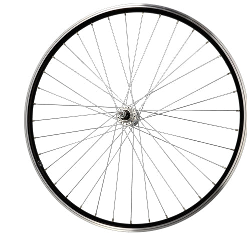 ROUE VTC 28" AR ECROU AXE PLEIN JANTE NOIR MACH1 ER10.MOY.MICHE A VISSER 5/6/7V V-BRAK 36T