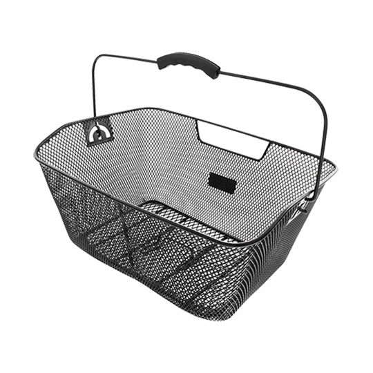 PANIER AR ACIER MAILLE NOIR (FIXATION SUR PORTE BAGAGE) 410X310X160MM