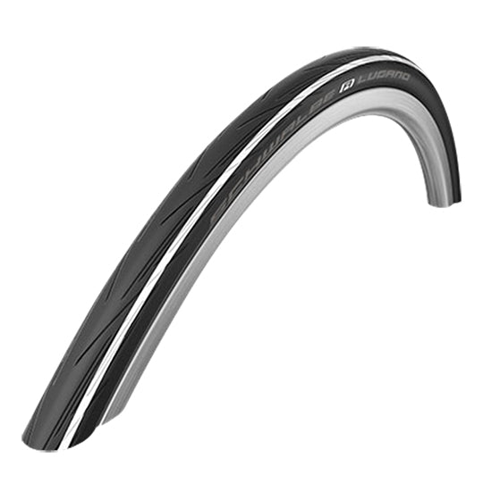 PNEU ROUTE 700X25C TR SCHWALBE LUGANO II TT NOIR/BLANC (25-622)