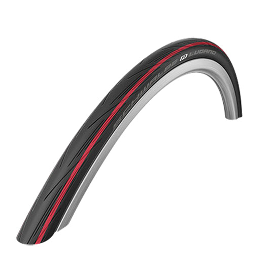 PNEU ROUTE 700X25C TR SCHWALBE LUGANO II TT NOIR/ROUGE (25-622)