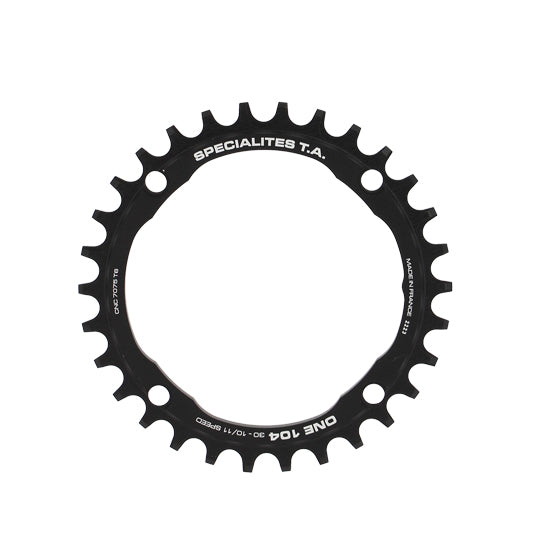 PLATEAU VTT MONO DIAM 104 EXTER 30DTS NOIR 4 BRANCHES TA ONE (COMP.1X10/11/12V) TT.MARQUES