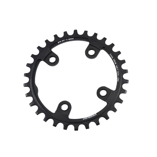 PLATEAU VTT MONO DIAM 76 EXTER 30DTS NOIR 4 BRANCHES ALU 7075 (COMP.1X11 SRAM XX1) STRONG