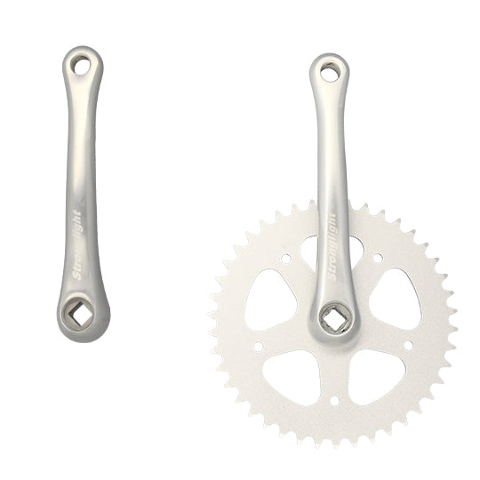 PEDALIER MONO CITY 42D L170 STRONG 55S ALU ARGENT (2.38 - 3/32")