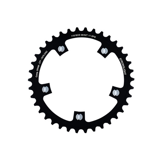 PLATEAU ROUTE DIAM 110 INTER 38DTS NOIR CT2 (COMP. SRAM) STRONG 11V. 5 BRANCHES