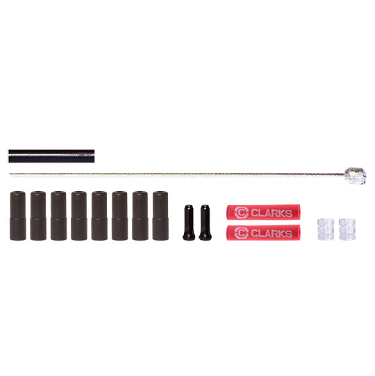 TRANSMISSION DERAILLEUR ROUTE/VTT GALVA CLARKS D1.10MM NOIR (2 CABLESGALVA/GAINES/BUTEES/EMBOUTS)