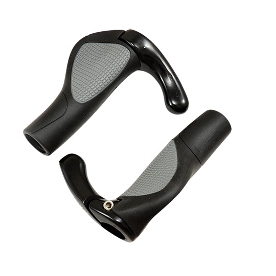 POIGNEE VELO CLARKS 135MM ERGONOMIQUE NOIR/GRIS (PR)