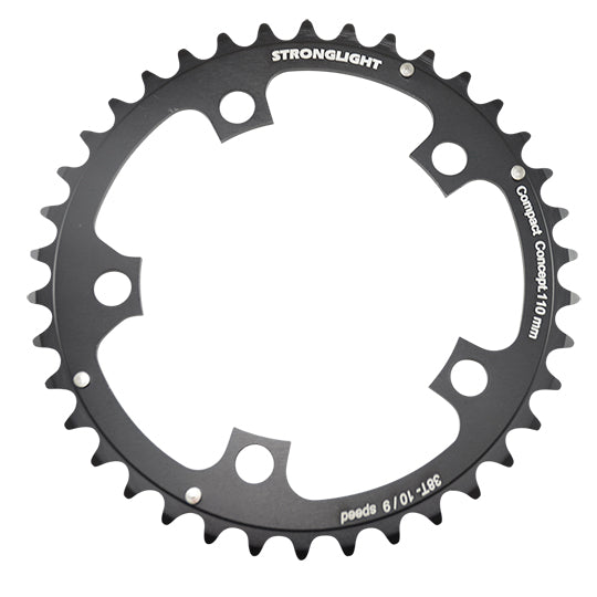 PLATEAU ROUTE DIAM 110 INTER 38DTS NOIR ALU 5083 STRONG 10/9V. 5 BRANCHES