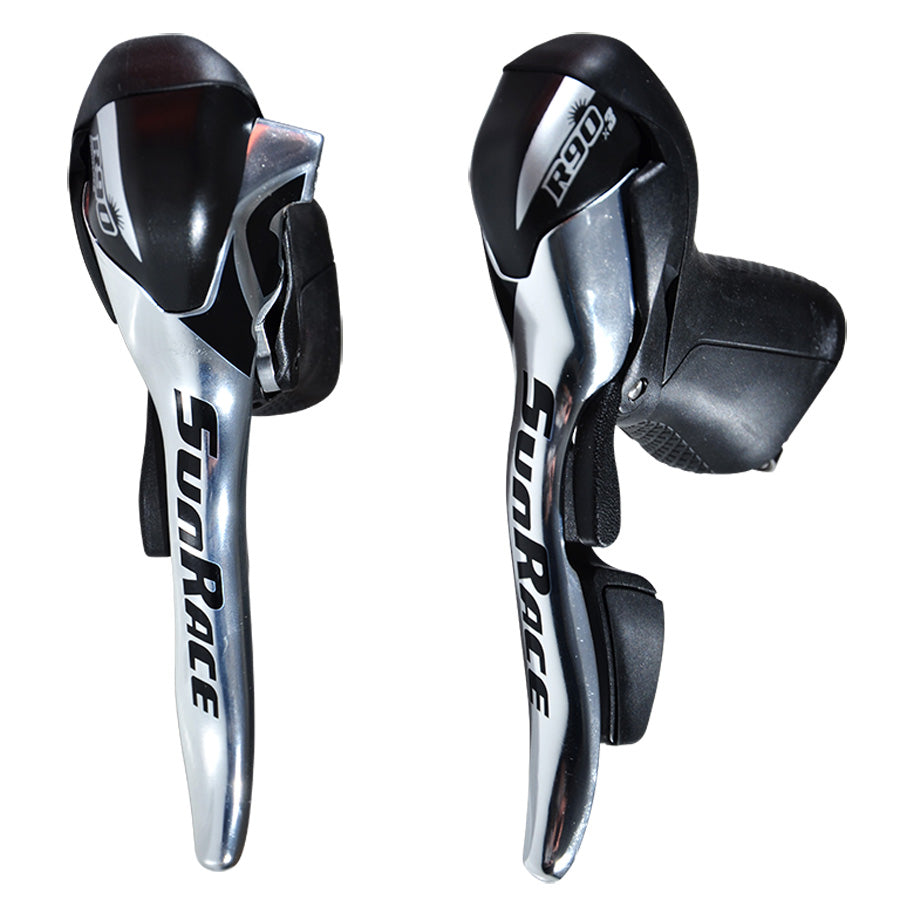 LEVIER/MANETTE ROUTE 9V. SUNRACE R91 COMPATIBLE SHIMANO TRIPLE NOIR (PR)