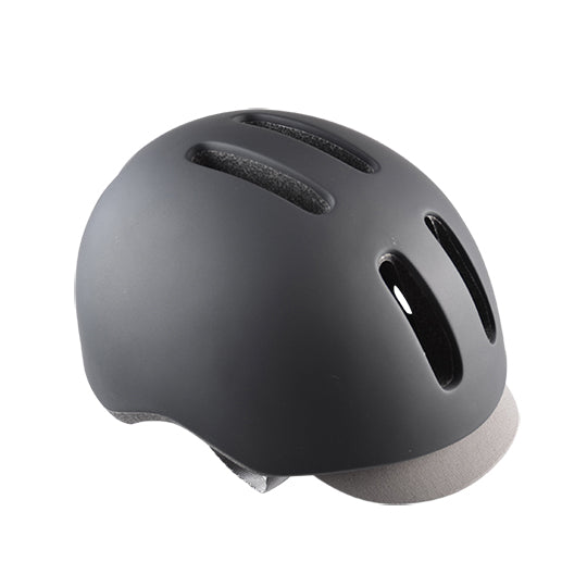 CASQUE URBAIN POLISPORT COMMUTER NOIR/GRIS MAT IN MOLD REGLAGE OCCIPITAL T.L 58/61 (LED IN