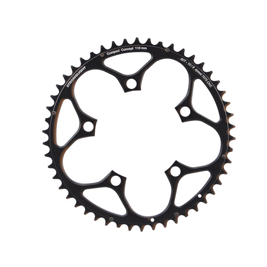 PLATEAU ROUTE DIAM 110 EXTER 50DTS NOIR ALU 7075 STRONG 10/9V. 5 BRANCHES