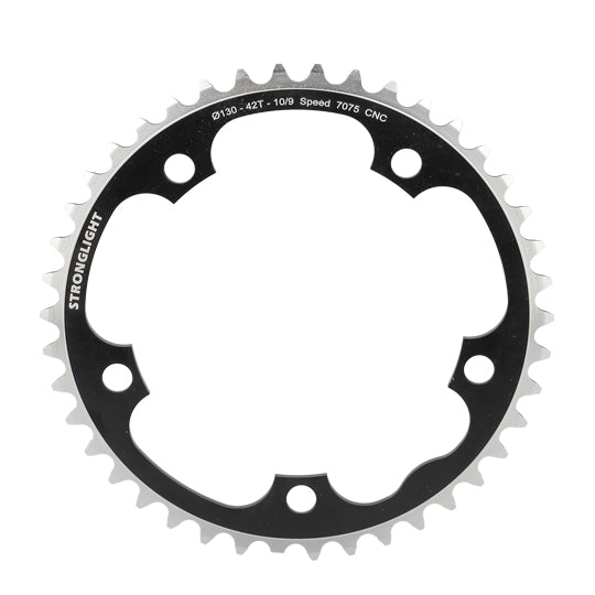 PLATEAU ROUTE DIAM 130 INTER 42DTS NOIR ALU 7075 STRONG 8/9/10V. 5 BRANCHES