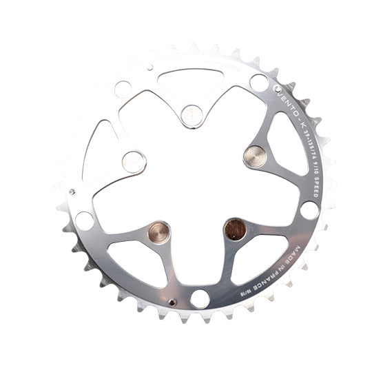PLATEAU ROUTE DIAM 135 PORTEUR 39DTS ARGENT VENTOK POUR TRIPLE(COMP.CAMPA)TA 8/9/10V.5BRAN