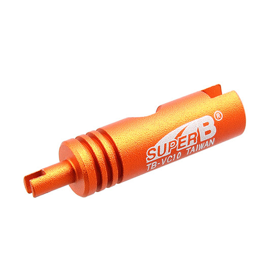 DEMONTE OBUS DE VALVE SHRADER/PRESTA SUPER B TB-VC10 ORANGE (CLASSIC)