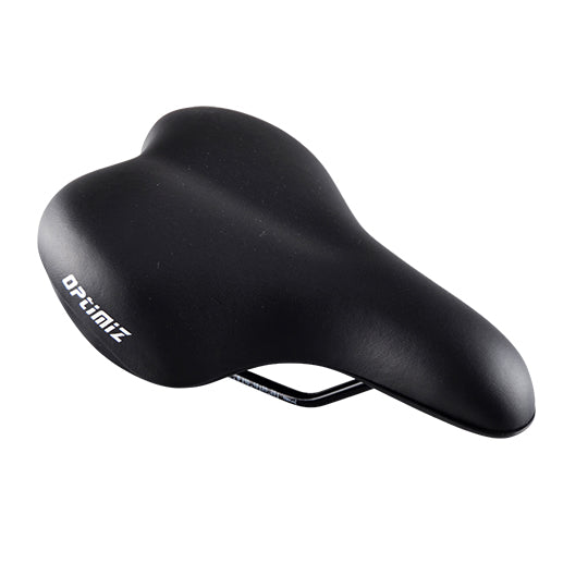 SELLE LOISIR OPTIMIZ CONFORT MIXTE NOIR RAIL ACIER (238 X 146MM)