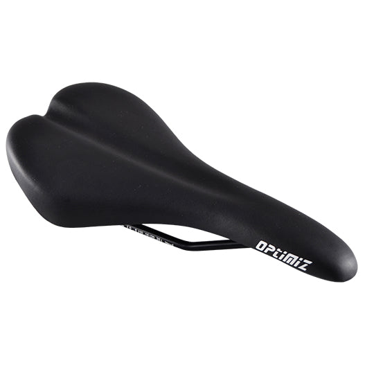 SELLE ROUTE/VTT OPTIMIZ CONFORT MIXTE NOIR RAIL ACIER (272X138MM)