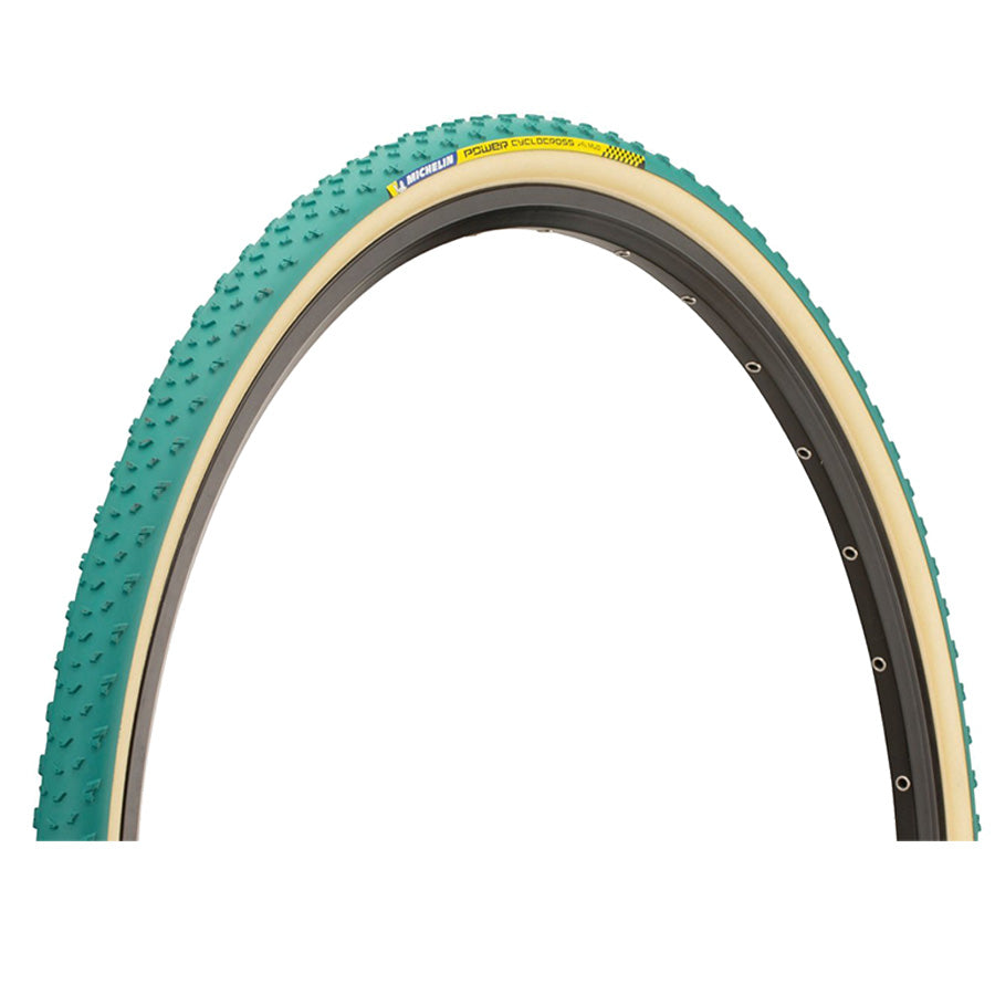 BOYAU CYCLOCROSS 700X33 MICHELIN POWER MUD VERT/BEIGE (33-622)