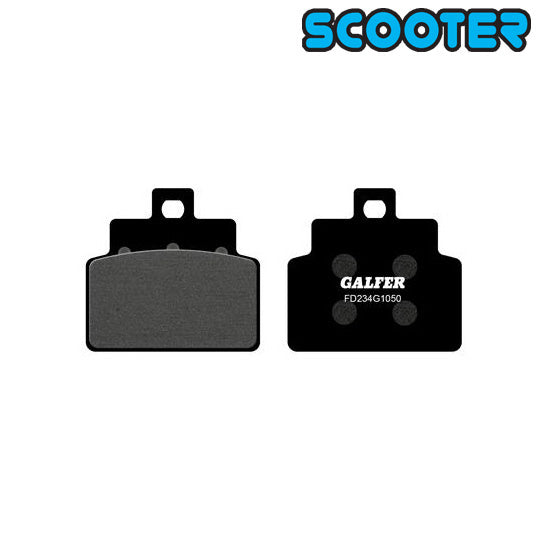 PLAQUETTE FREIN 16 GALFER G1050 ADAPT. AV X8/MP3/X-EVO 125/LEONARDO 125 (PR)