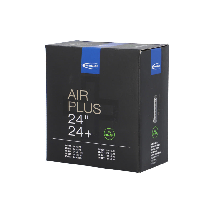 CHAMBRE A AIR VELO 24" X 2.10-2.80 (54/70-507) VS SCHWALBE AIR PLUS AV10+AP
