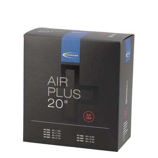 CHAMBRE A AIR VELO 20" X 1.50-2.50 (40/62-406) VP SCHWALBE AIR PLUS SV7AP
