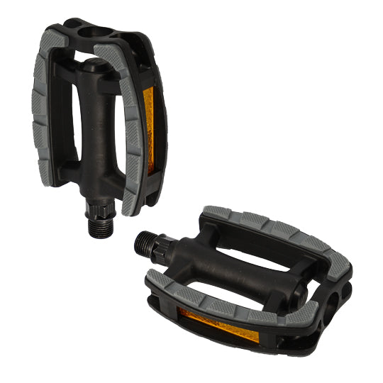 PEDALE CITY/URBAIN RESINE OPTIMIZ NOIR/GRIS SURFACE ANTI DERAPANTE D 9/16 (PR)