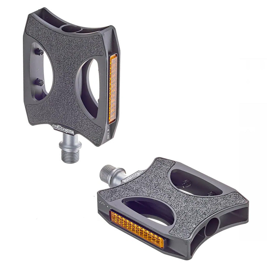 PEDALE CITY/URBAIN ALU ERGOTEC EP URBAN NOIR SURFACE ANTI DERAPANTE D 9/16 (PR)