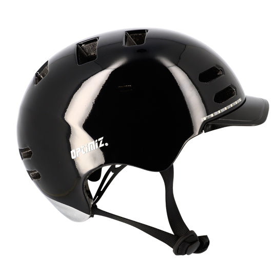 CASQUE URBAIN OPTIMIZ O370 NOIR BRILLANT IN MOLD T.M (55/58) LED ET CLIGNO - PRIX NET -