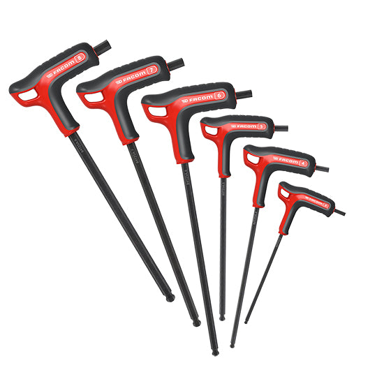 JEU DE 6 CLES HEXAGONALES A POIGNEES FACOM - PRIX NET