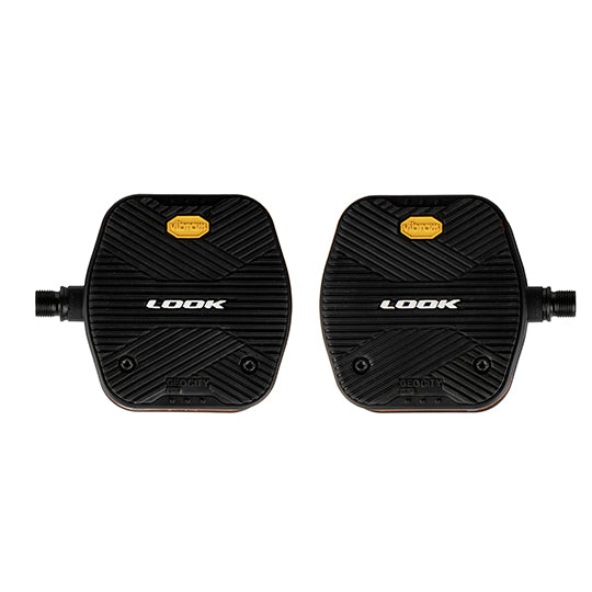 PEDALE VTT/TREKKING/CITY LOOK GEO CITY GRIP VISION AVEC ECLAIRAGE NOIR 580GR (PR)