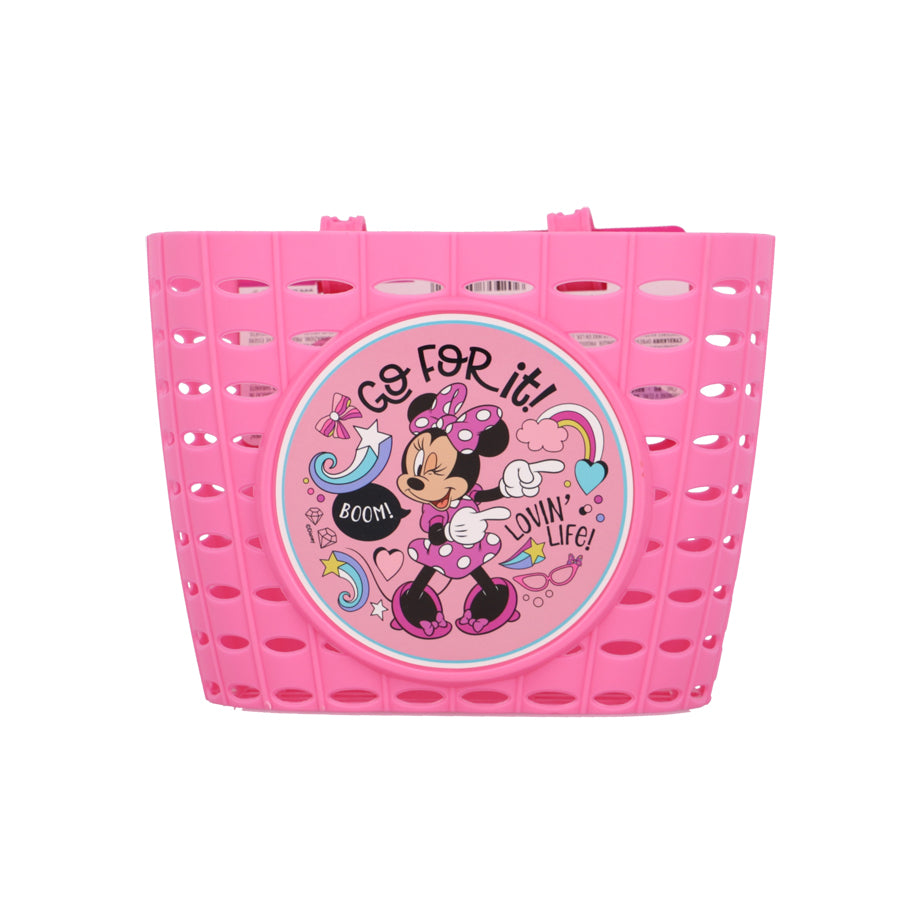 PANIER AV ENFANT PLASTIQUE DISNEY MINNIE ROSE FIXATION PAR SANGLE
