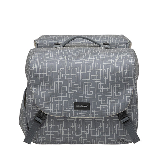 SACOCHE VELO PORTE BAGAGE A PONT NEWLOOXS MONDI JOY IVY GRIS MIK -38 LITRES- 370X320X160M