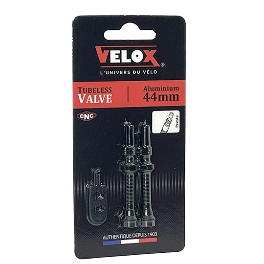 VALVE TUBELESS PRESTA VELOX ALU NOIR 44MM (X2)