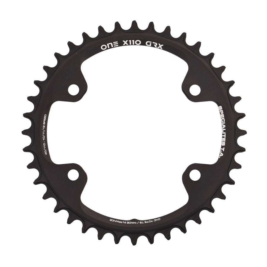 PLATEAU GRAVEL MONO DIAM 110 40DTS NOIR ONE X110 GRX600/810 (COMP.SHIM. 4 BRAN.) TA 10/11/