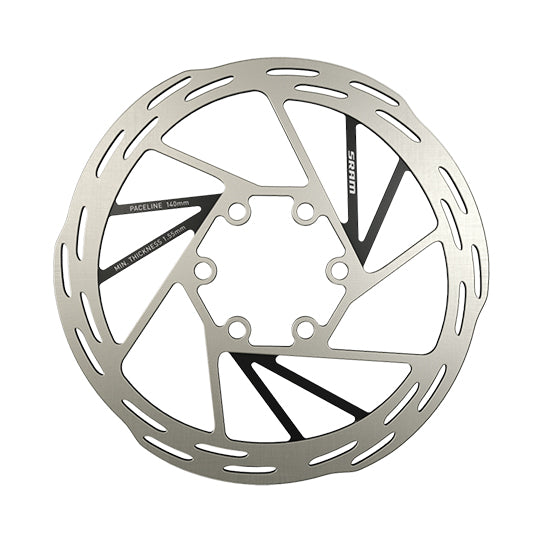 DISQUE FREIN ROUTE 6 TROUS D140 MM SRAM PACELINE ARGENT/NOIR